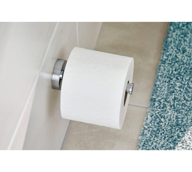 Reserverolhouder tesa® Smooz hoogglans verchroomd metaal zelfklevend