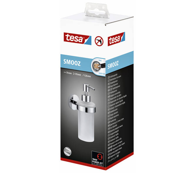 Zeeppomp tesa® Smooz hoogglans verchroomd metaal zelfklevend