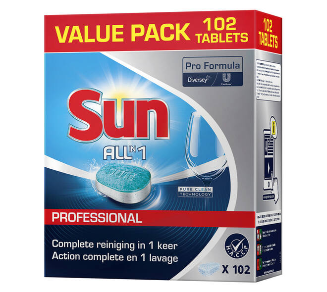 Vaatwastabletten Sun Pro Formula All-in-one 102 stuks