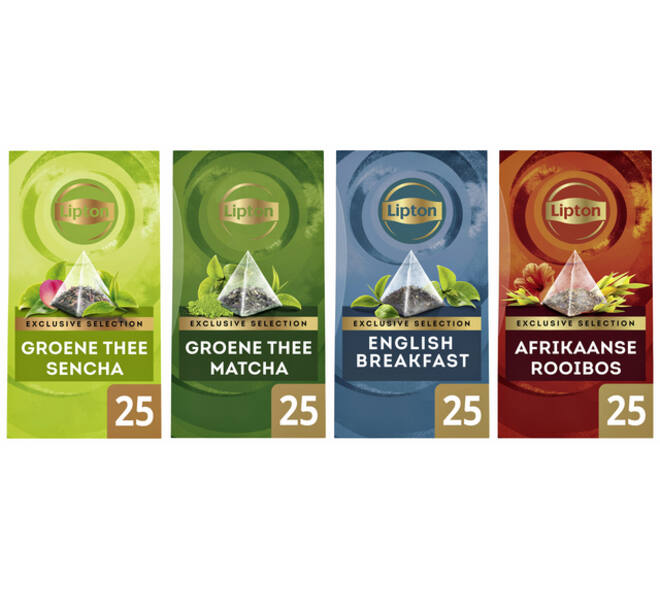 Thee Lipton Exclusive groene thee mandarijn sinaasappel 25 pramidezakjesx2gr