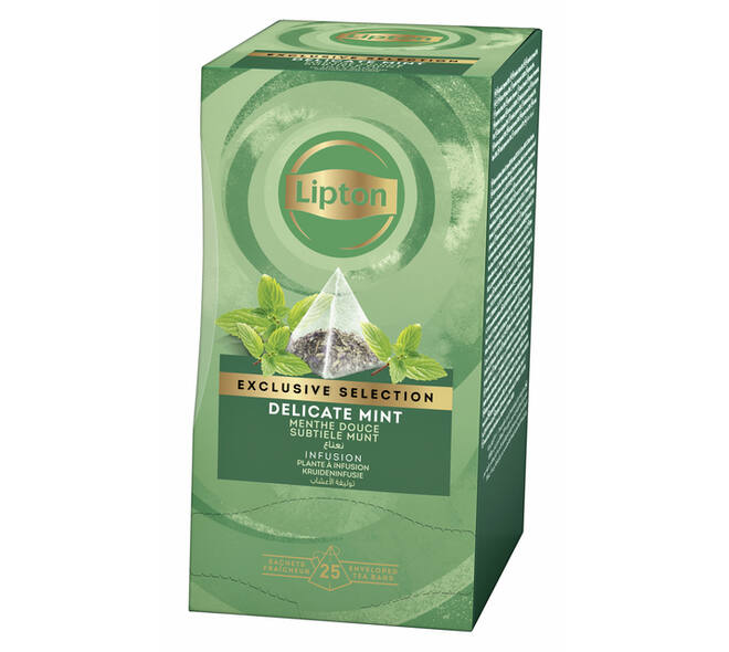 Thee Lipton Exclusive subtiele munt 25x2gr