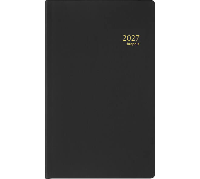Agenda 2027 Brepols Breform Seta 1dag/1pagina zwart