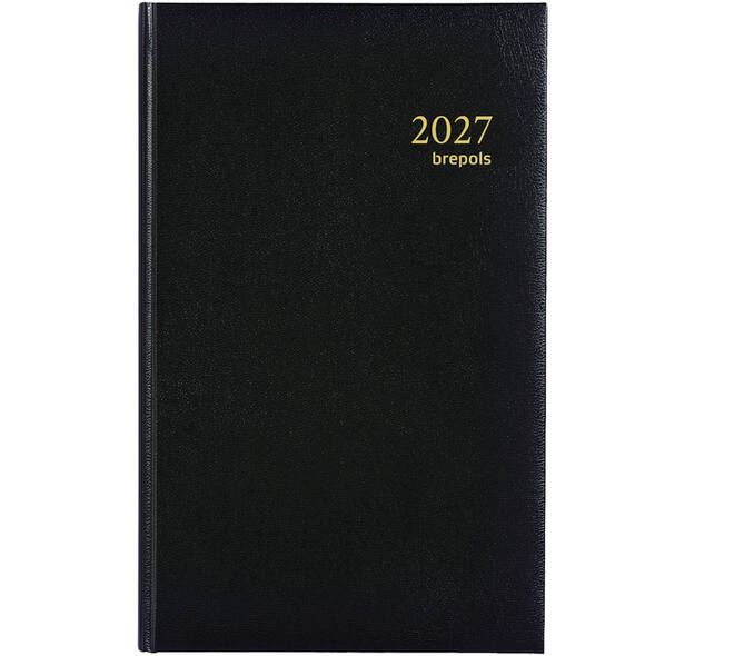Agenda 2027 Brepols Brefix Lima 1dag/1pagina zwart