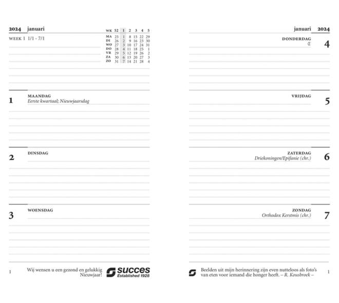 Agendavulling 2027 Succes Senior 7dagen/2pagina's