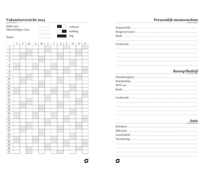 Agendavulling 2027 Succes Mini 4dagen/2pagina's