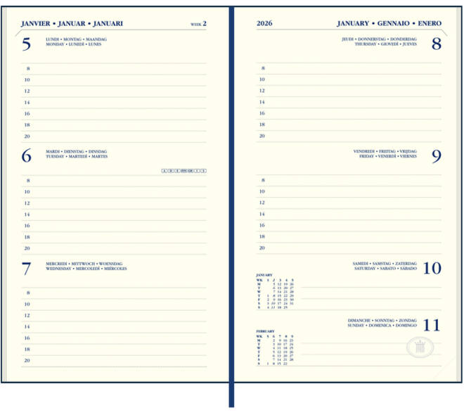 Agenda 2027 Ryam Memoplan 7 Nappa 7dagen/2pagina's assorti