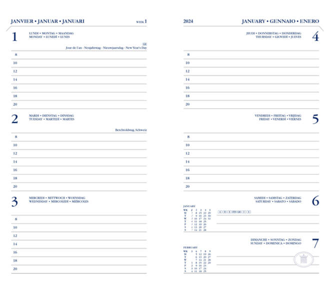 Agenda 2027 Ryam Memoplan 7 Nappa 7dagen/2pagina's assorti