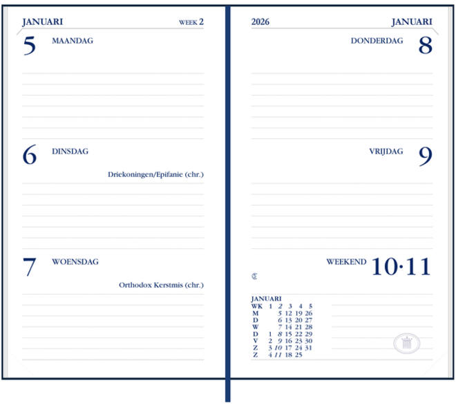 Agenda 2027 Ryam Memoplan 7 Plus Mundior 7dagen/2pagina's assorti