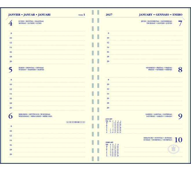 Agendavulling 2027 Ryam Memoplan 7 7dagen/2pagina's