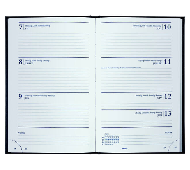 Agenda 2027 Brepols Saturnus Lima 7dagen/2pagina's blauw