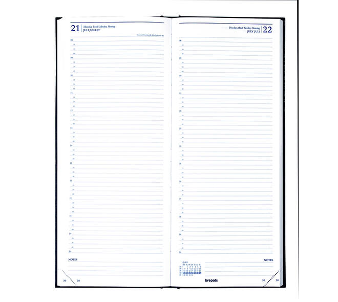 Agenda 2027 Brepols Saturnus Lima 1dag/1pagina blauw