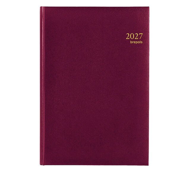 Agenda 2027 Brepols Omega Lima 7dagen/2pagina's bordeaux