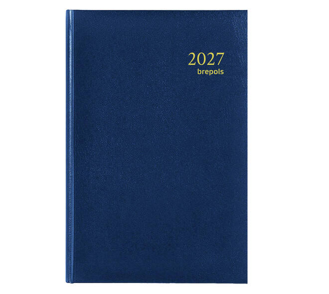 Agenda 2027 Brepols Saturnus Luxe 1dag/1pagina blauw