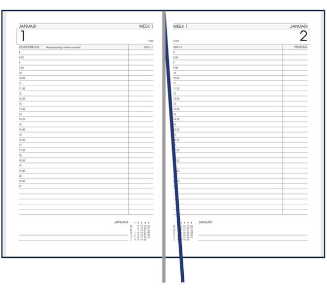 Agenda 2027 Ryam Efficiency Baladek 1dag/1pagina bordeaux