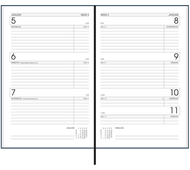 Agenda 2027 Ryam Efficiency Baladek 7dagen/2pagina's zwart