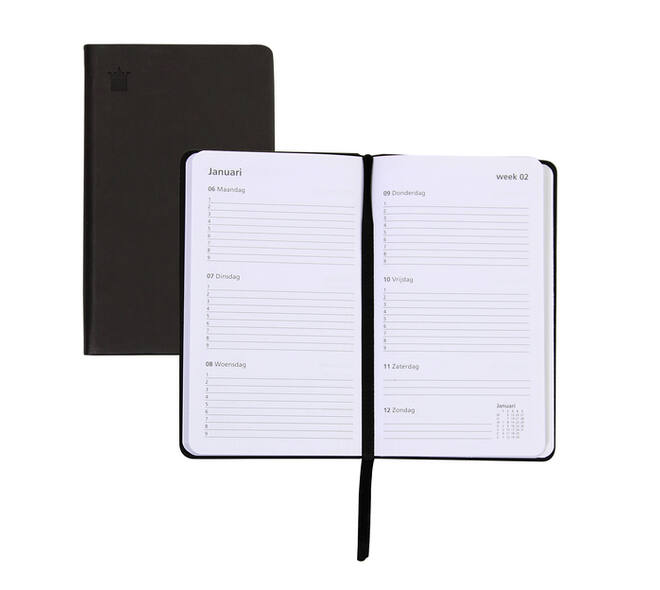 Schoolagenda 2026-2027 Ryam Cursus DeLuxe 7dagen/2pagina's zwart