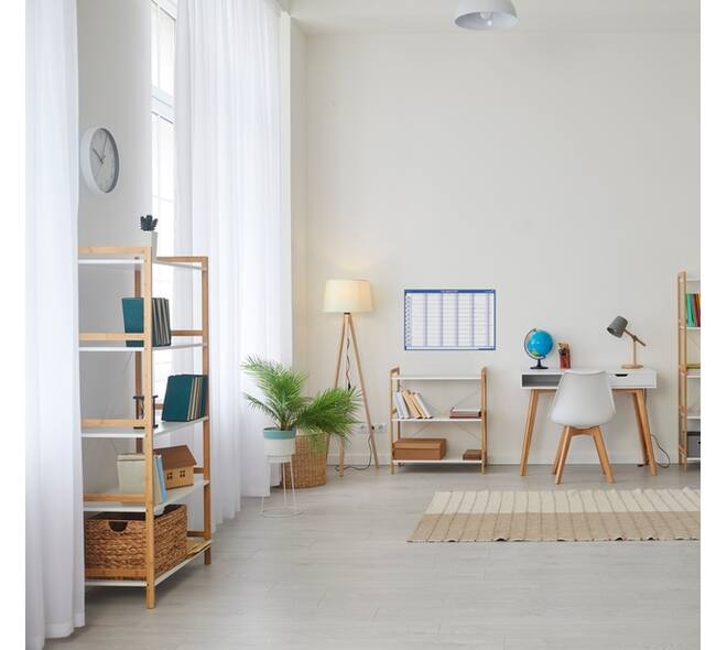 Jaarplanner 2026 Legamaster 90x60cm horizontaal gelamineerd en oprolbaar Engelstalig