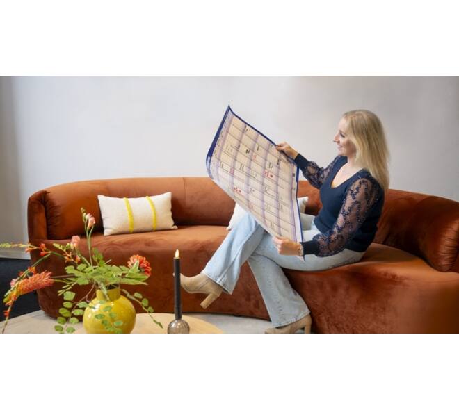 Jaarplanner 2027 Legamaster 1 persoon 90x60cm horizontaal gelamineerd Engelstalig