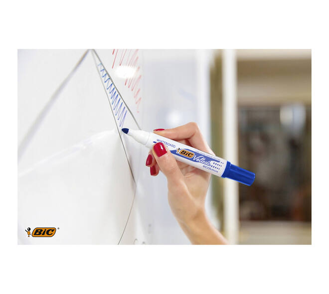 Whiteboardmarker Bic Velleda 1701 rond large blauw