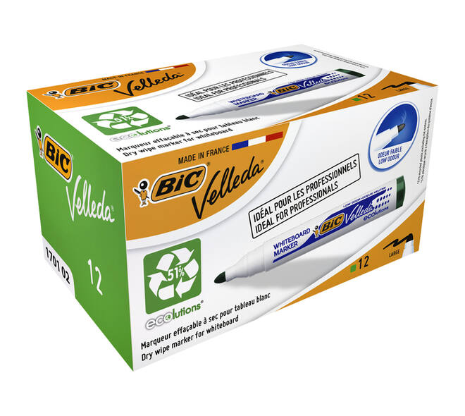 Whiteboardmarker Bic Velleda 1701 rond large groen