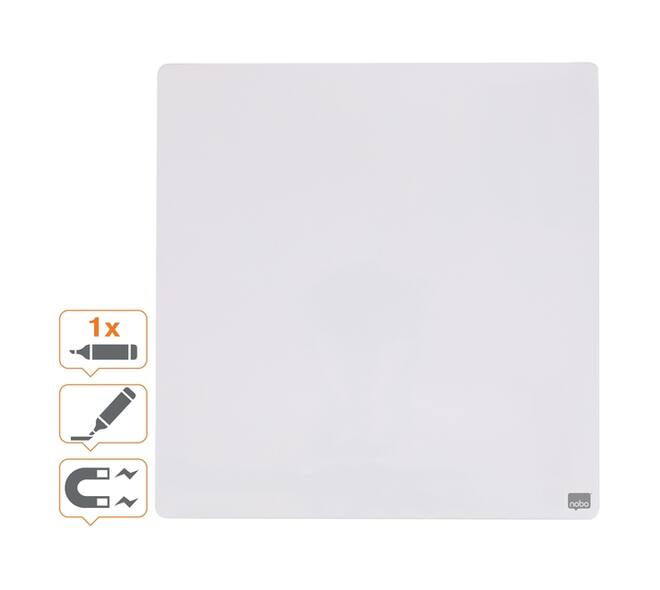 Whiteboard Nobo tegel 36x36cm wit magnetisch