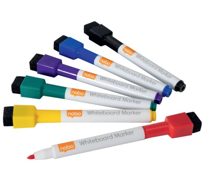Whiteboardmarker Nobo mini assorti 6 stuks