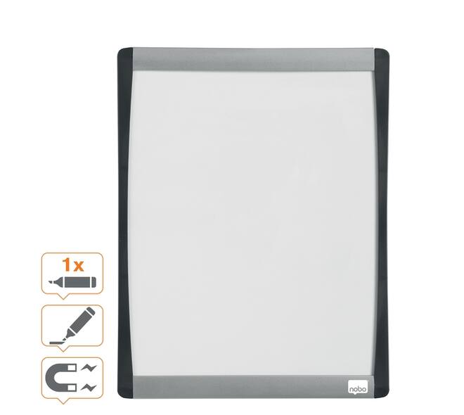Whiteboard Nobo 28x21.5cm gewelfd