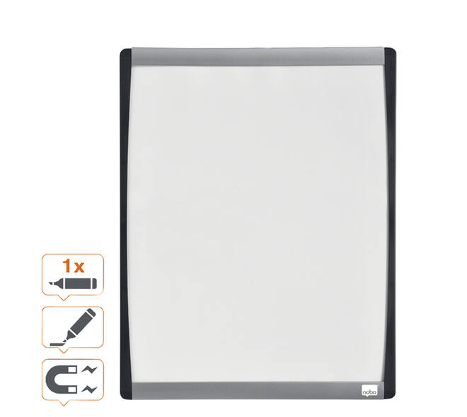 Whiteboard Nobo 35.5x28cm gewelfd