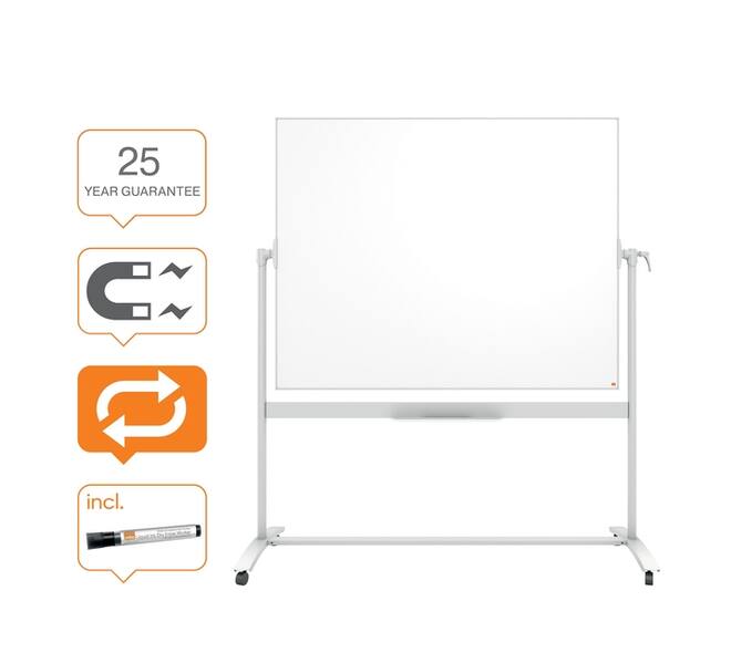 Whiteboard Nobo kantelbord 120x150cm magnetisch emaille
