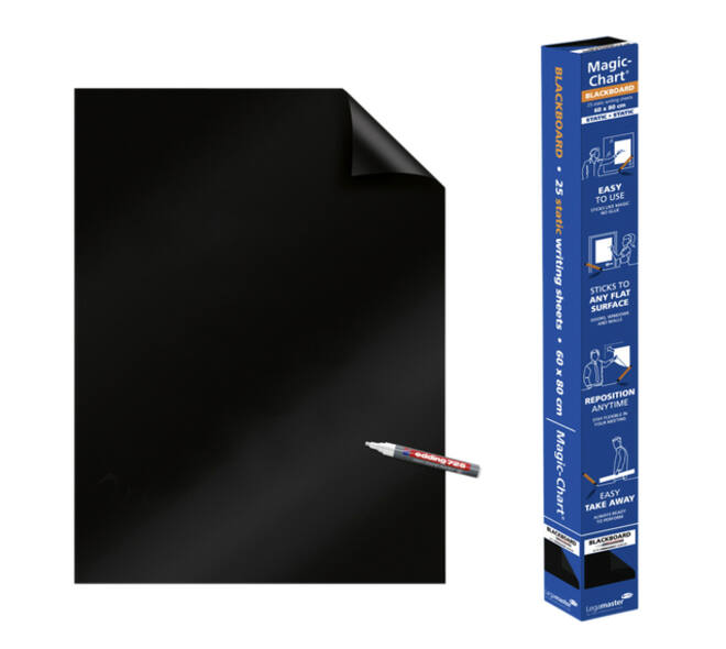 Magic-Chart Legamaster Whiteboard 600x800mm zwart 25 vel