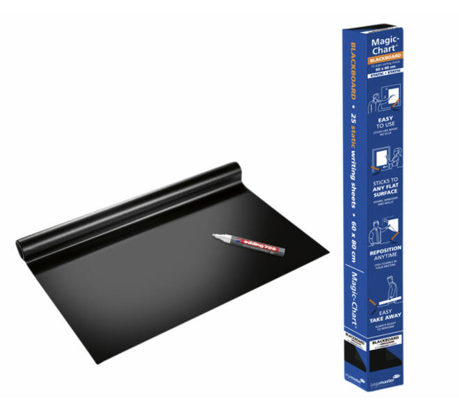 Magic-Chart Legamaster Whiteboard 600x800mm zwart 25 vel