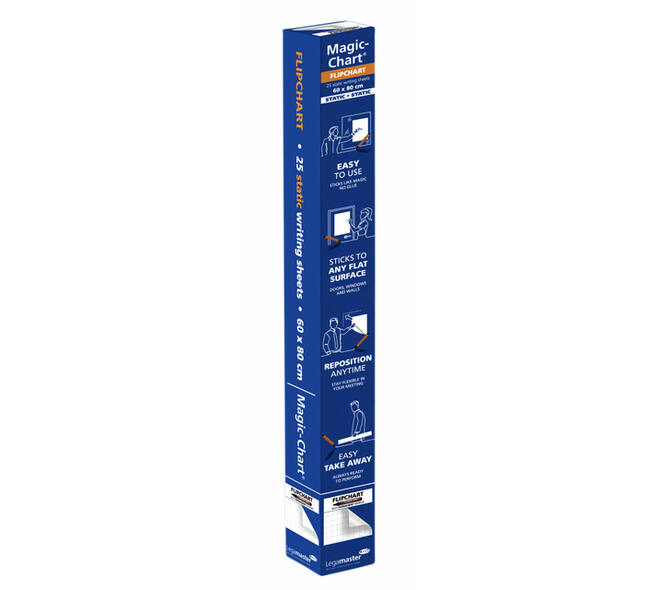Magic-Chart Legamaster flipchart 600x800mm wit met ruit 25 vel