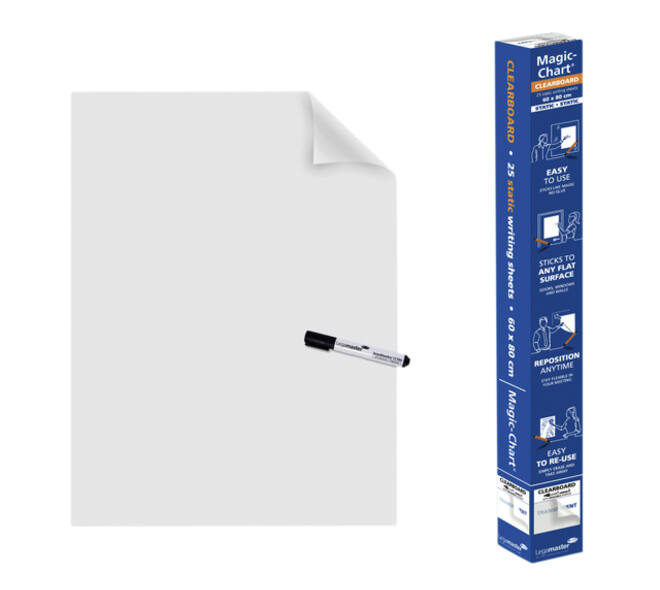 Magic-Chart Legamaster Whiteboard 600x800mm transparant 25 vel