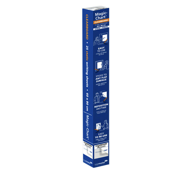 Magic-Chart Legamaster Whiteboard 600x800mm transparant 25 vel