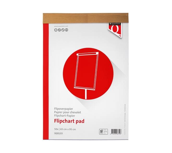 Flipoverpapier Quantore 65x95cm 50vel opgerold in verzenddoos