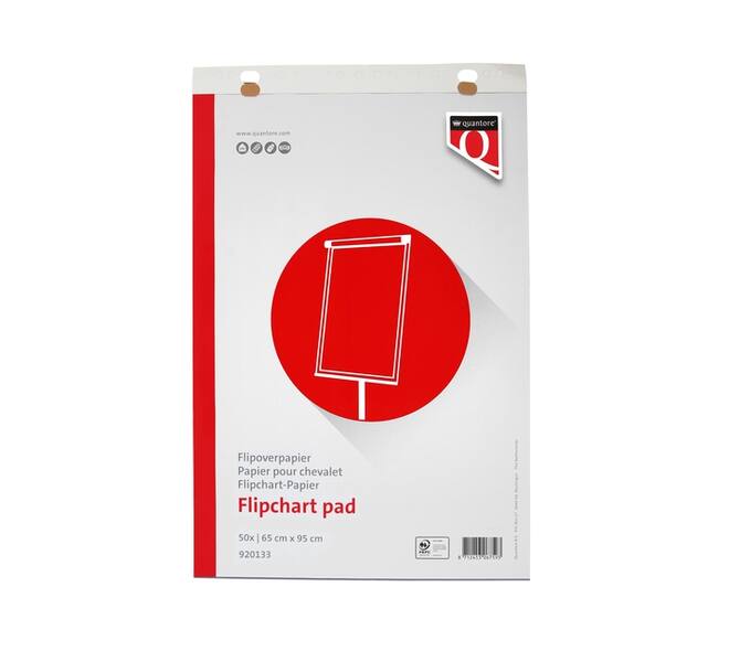 Flipoverpapier Quantore 65x95cm 50vel opgerold in verzenddoos