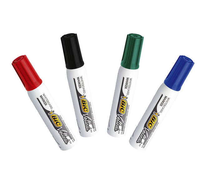 Viltstift Bic Velleda 1781 whiteboard schuin large assorti 4 stuks