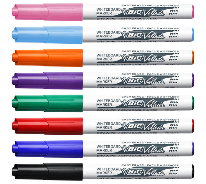 Whiteboardmarker Bic Velleda 1741 rond medium zwart