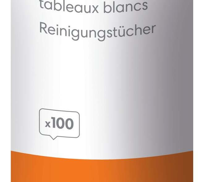 Whiteboard reinigingsdoekjes Nobo pot met 100 stuks
