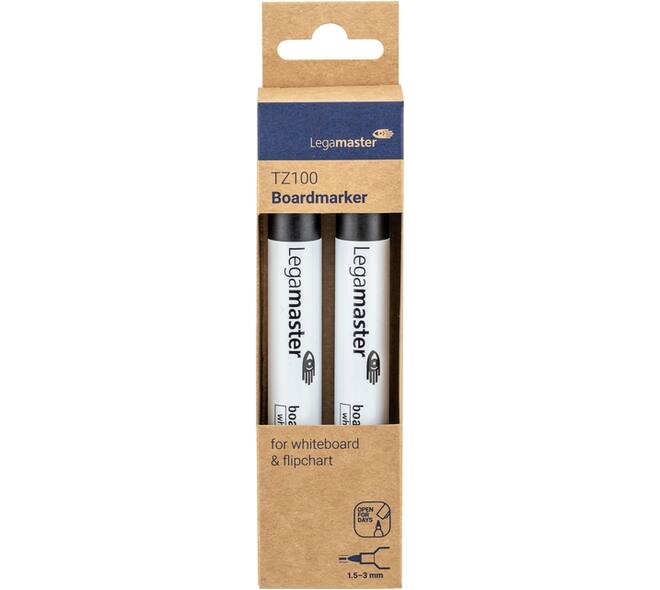 Whiteboardmarker Legamaster TZ 100 rond 1.5-3mm zwart blister à 2st
