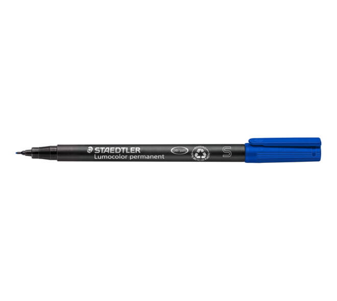 Viltstift Staedtler Lumocolor 313 permanent S blauw