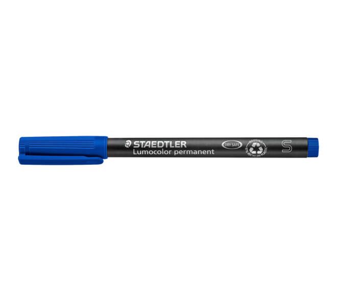 Viltstift Staedtler Lumocolor 313 permanent S blauw