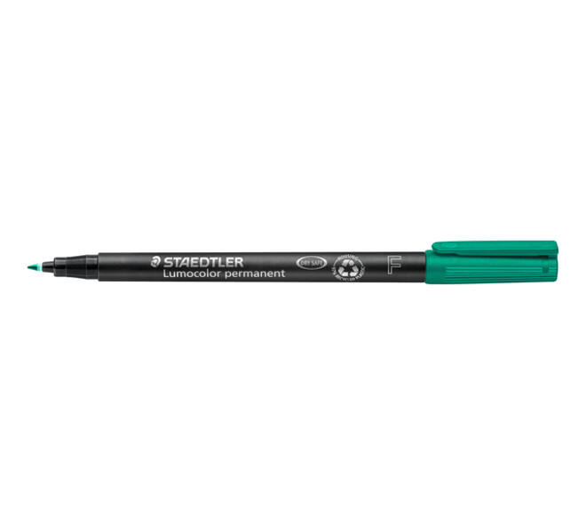 Viltstift Staedtler Lumocolor 318 permanent F groen