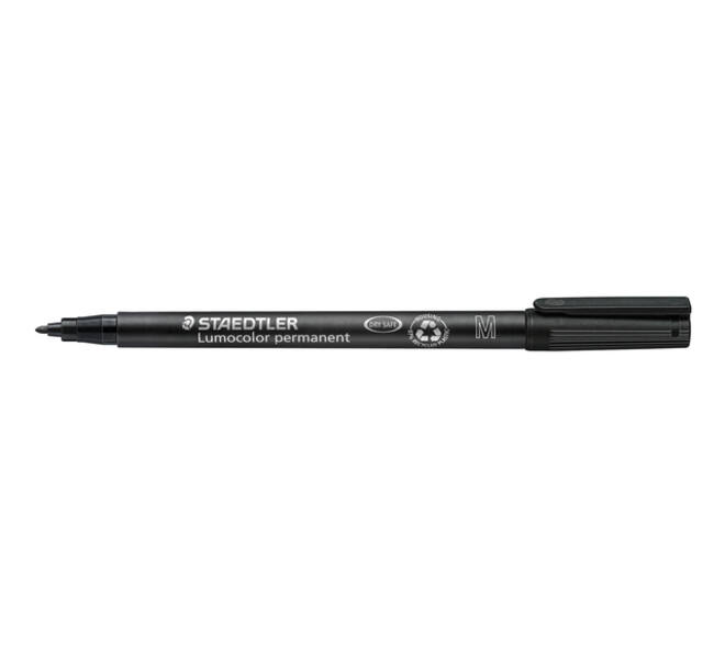 Viltstift Staedtler Lumocolor 317 permanent M zwart