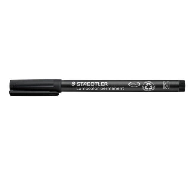 Viltstift Staedtler Lumocolor 317 permanent M zwart
