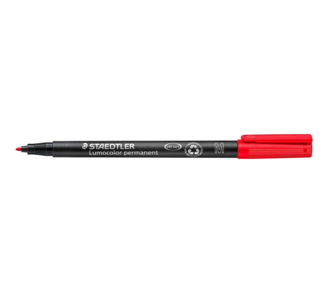 Viltstift Staedtler Lumocolor 317 permanent M rood