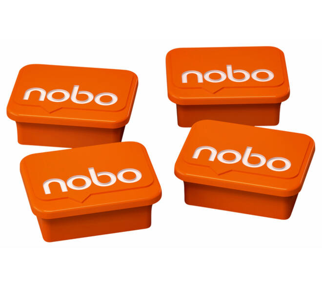 Magneet Nobo 22mm oranje 4 stuks