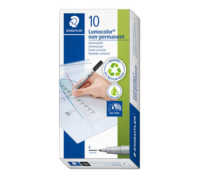 Viltstift Staedtler Lumocolor 316 non permanent F zwart