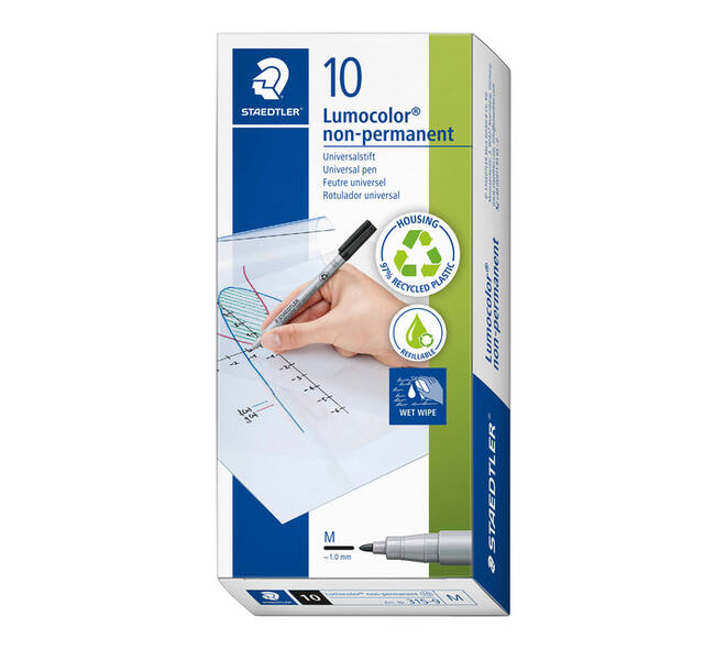 Viltstift Staedtler Lumocolor 315 non permanent M zwart