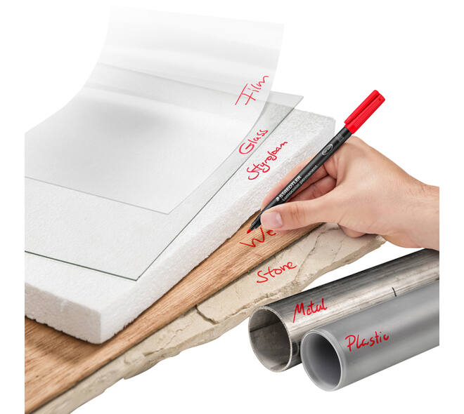 Viltstift Staedtler Lumocolor 317 permanent M set à 3 +1 stuk gratis